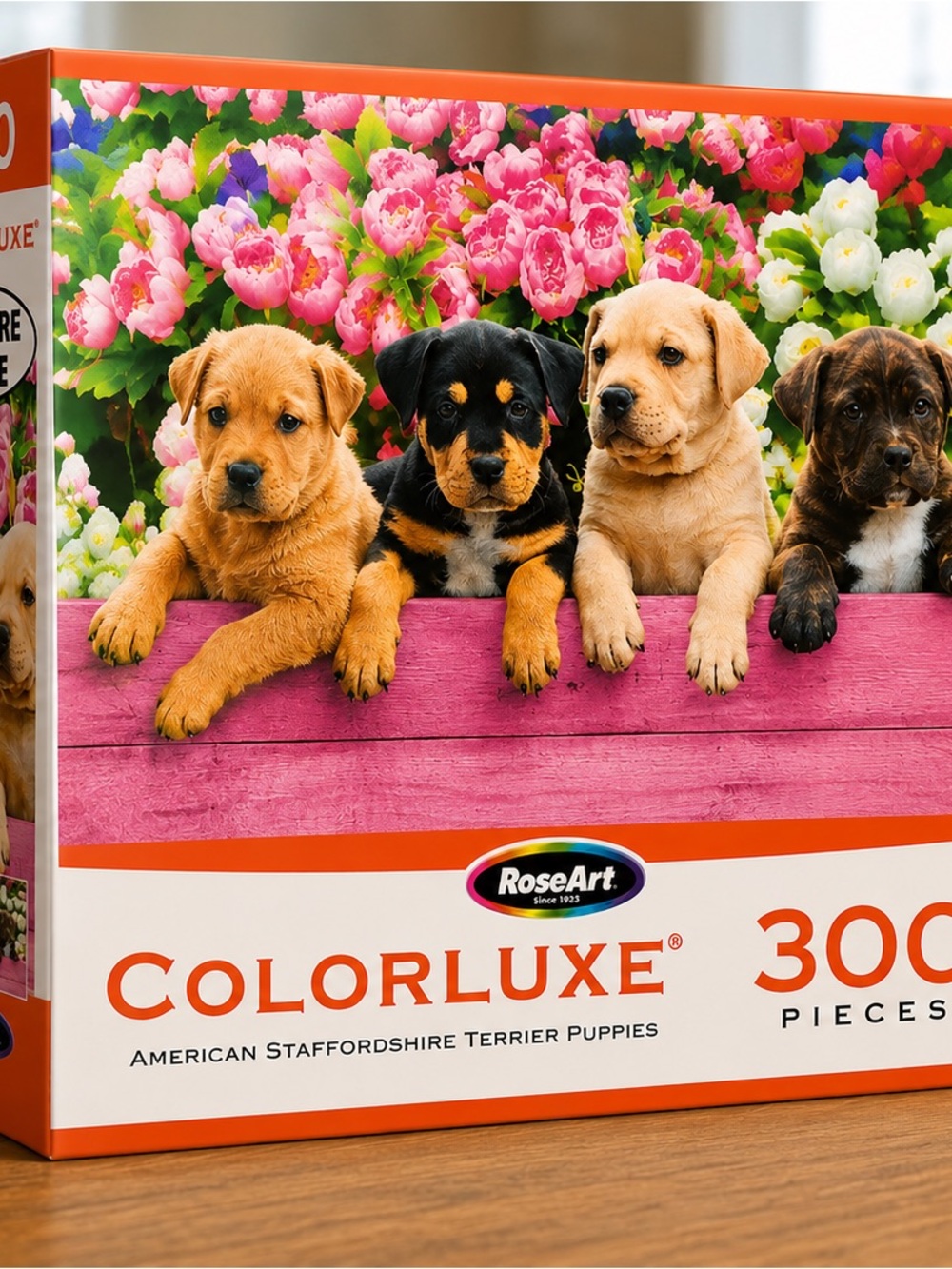 RoseArt American Staffordshire Terrier Puppies 300 Piece Jigshaw Puzzle